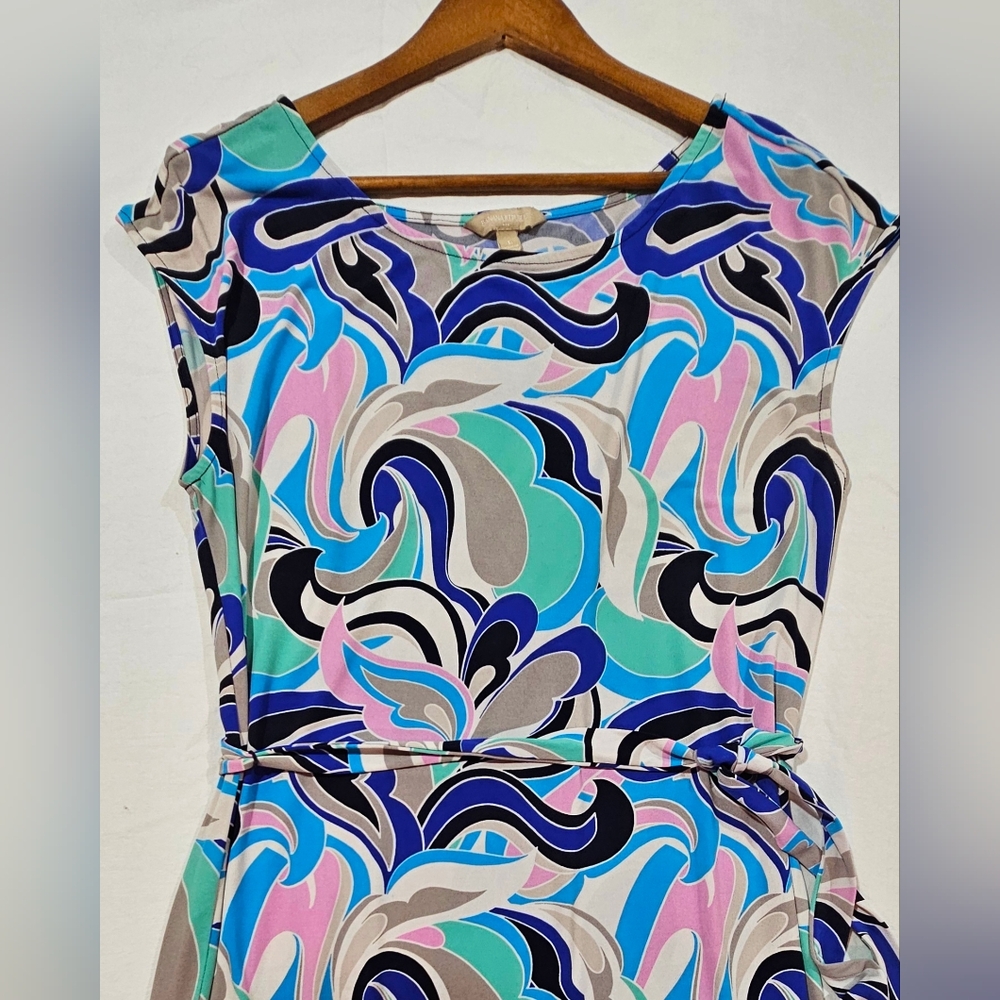 Banana Republic Retro Modern Belted Sleeveless Dress Size L
